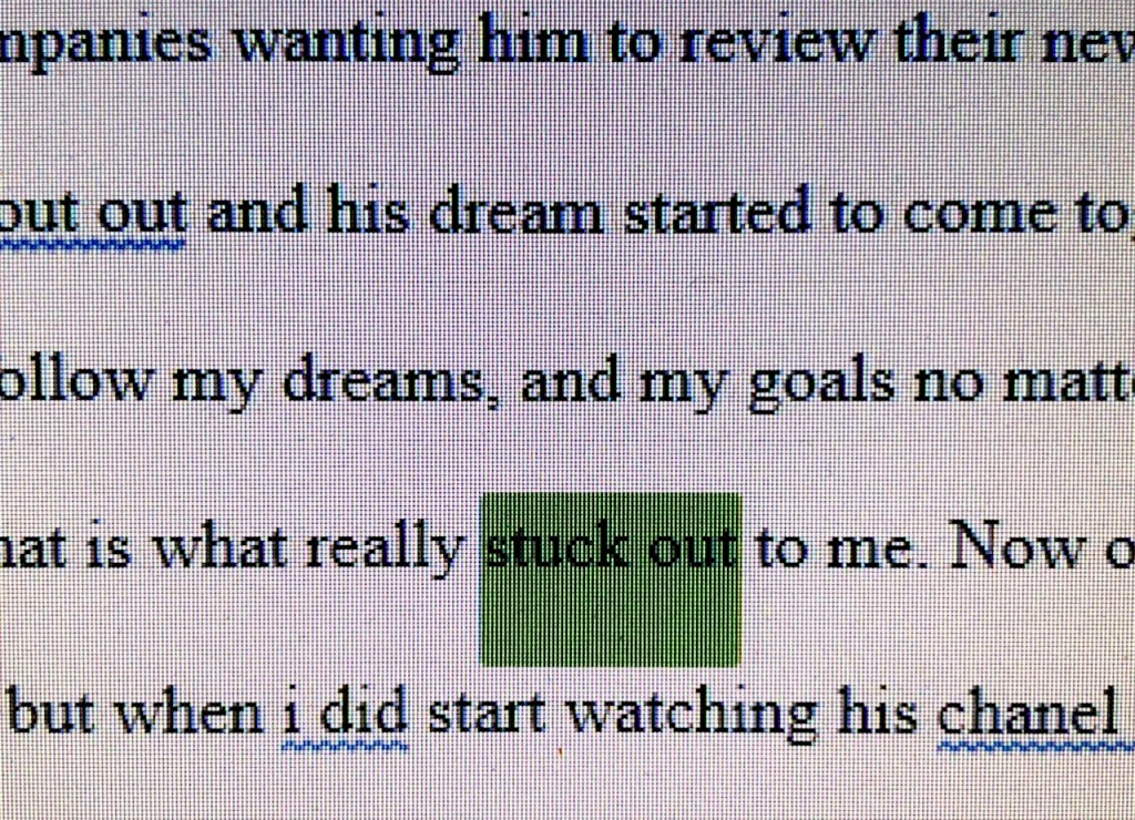 Get rid of the phrase "stuck out" in student writing
